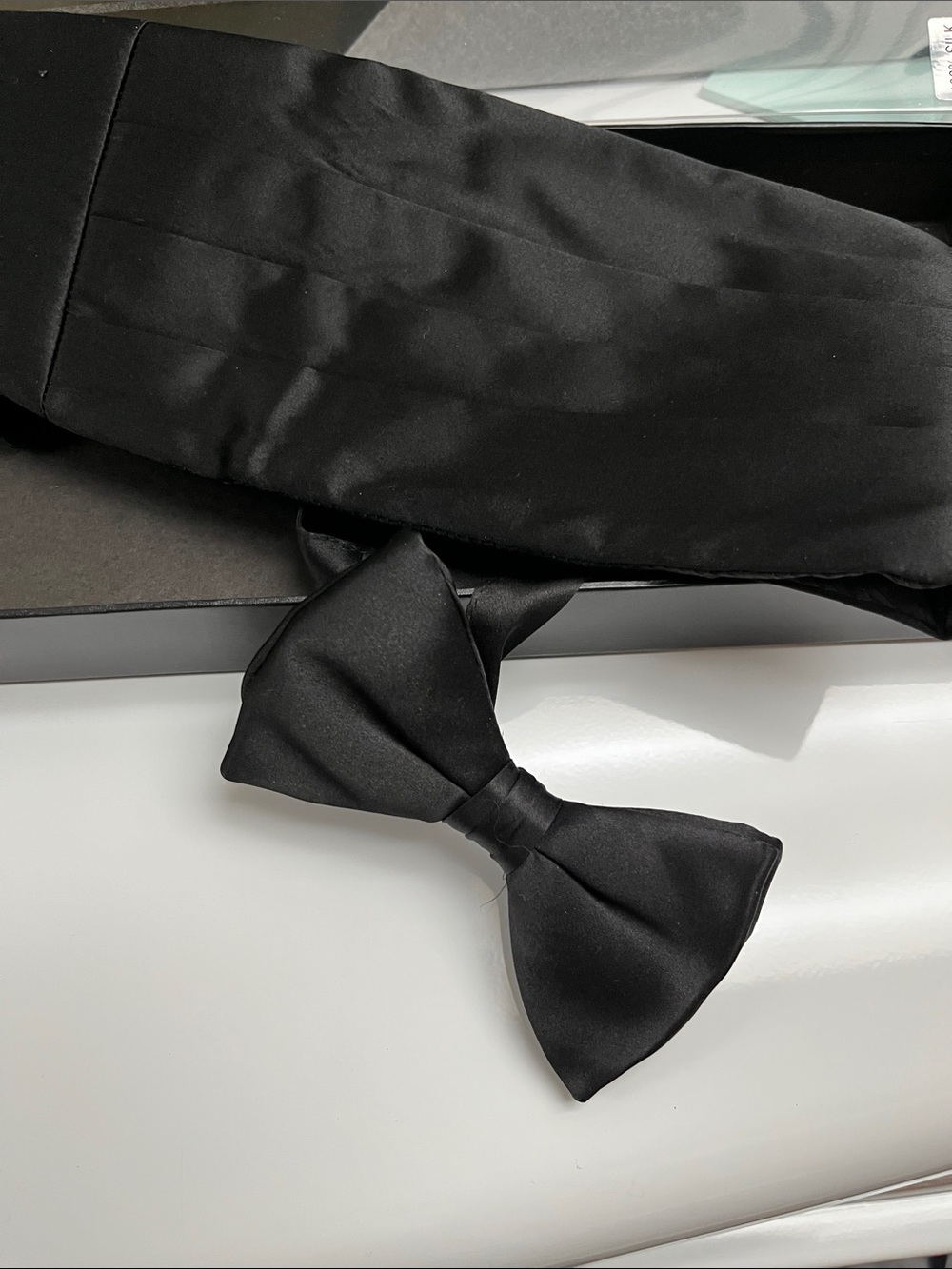 Classic Black Satin Bow Tie for Men